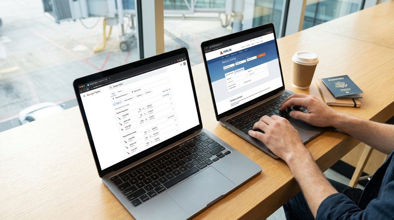 Booking Flights on Google Flights vs Airline Website